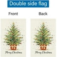 thumbnail image 6 of Merry Christmas Garden Flag 12x18 Double Sided, Burlap Welcome Winter Christmas Tree Farmhouse Garden Yard Flags for Xmas Outside Outdoor Decoration (ONLY FLAG), 6 of 6