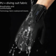 thumbnail image 4 of Guantes con cremallera, guantes con pantalla táctil, guantes plegables de dos dedos, guantes de montar a prueba de viento y resistentes a salpicaduras de agua con forro polar para otoño e invierno, 4 of 5