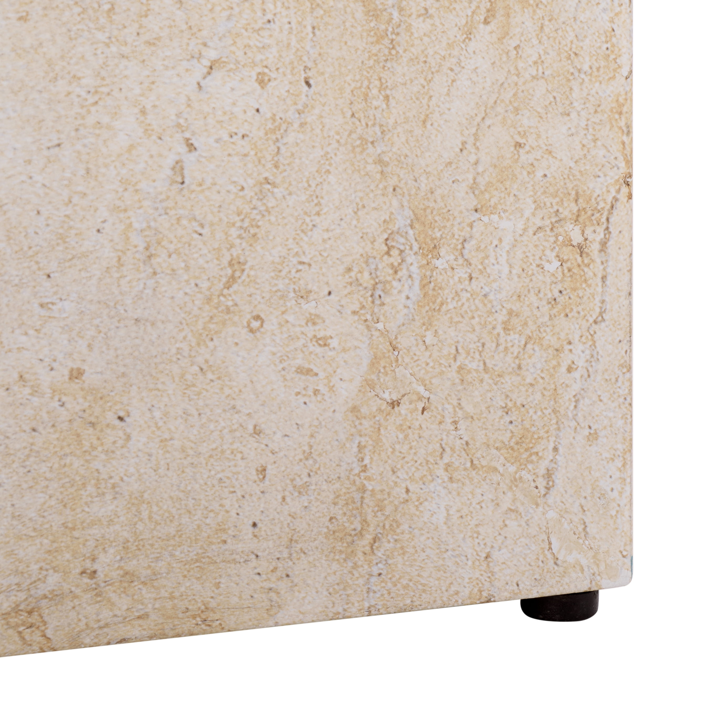 Safavieh Tina Cube Outdoor Polystone End Table, Travertine