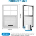 thumbnail image 3 of 2 Pack Shed Windows Flush Mount Window with Tempered Glass and Fiberglass Screen Small Sliding Windows for Shed, Chicken Coop, Playhouse,Household,Garage, 3 of 8