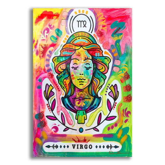 Epic Art 'Virgo' by Dean Russo, Acrylic Glass Wall Art, 16"x24"
