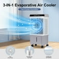 thumbnail image 7 of Uthfy Evaporative Air Cooler, Swamp Cooler with 5.3 Gallon Water Tank, 4 Ice Box, Remote, 12H Timer, 110°Oscillation, Portable Air Cooler Cooling Fan with 3 Speeds for Bedroom Home Office, 7 of 7