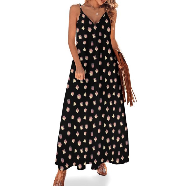 New Sunrise - Ensemble de dés en Polyester Robe Sans Manches Robe d'Été pour Femmes Robes de Fête 2024 Robes de Mariage pour Femmes