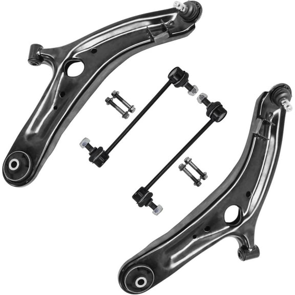 Detroit Axle - Front Lower Control Arms Kit for 2010-2013 Kia Soul 2 Lower Control Arms with Ball Joint Assembly 2 Stabilizer Sway Bar End Links 2011 2012 Replacement