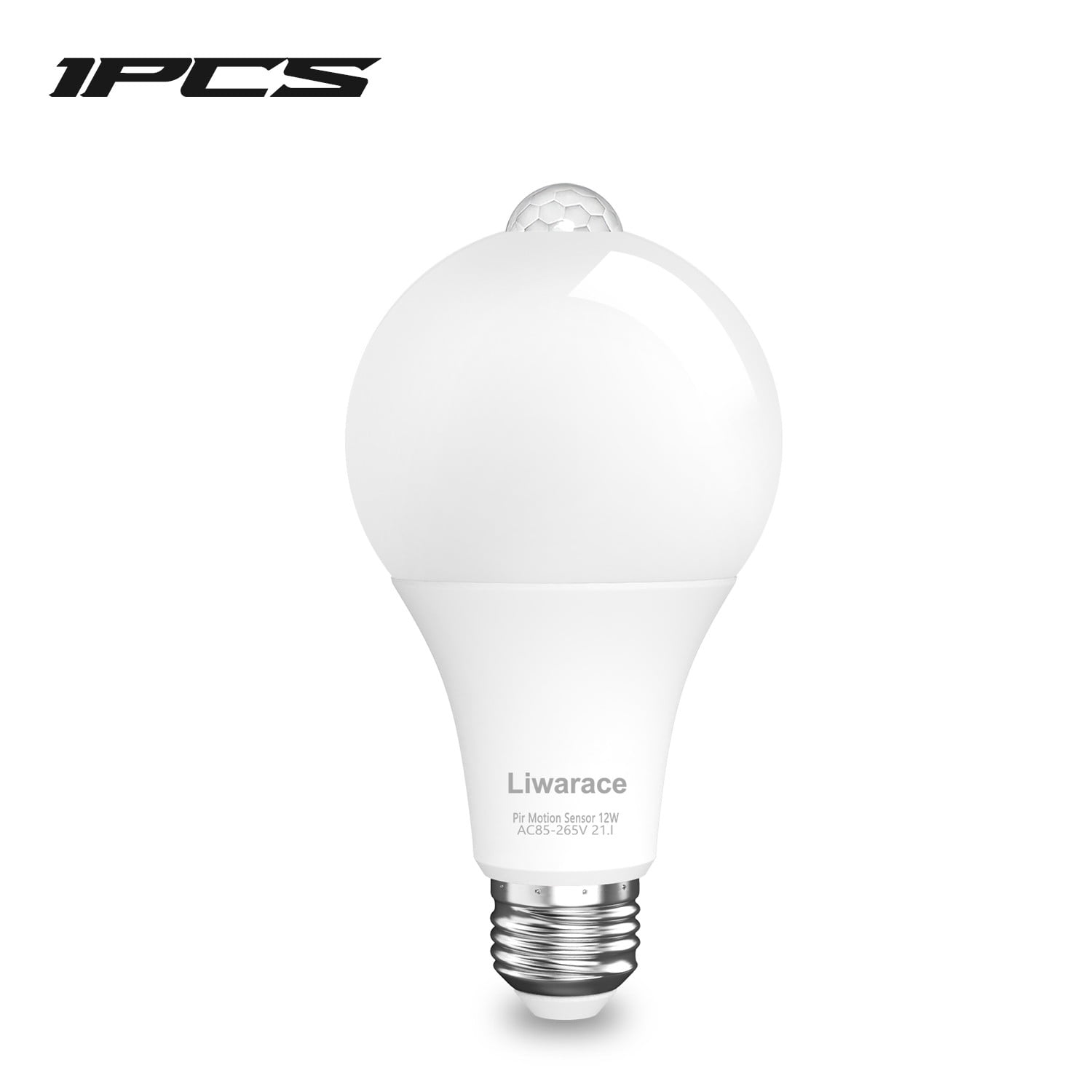 Auto PIR Motion Sensor 120W 90W Equivalent LED Light Bulb Clear White A19 E27 