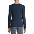 thumbnail image 2 of Time and Tru Women's Long Sleeve Rib T-Shirt, 2 of 6
