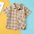 thumbnail image 5 of Lutiedan Boys Short Sleeve Preppy Shirts Button Down School Uniform Shirt Summer Casual Wedding Plaid Tops Sizes 1-12, 5 of 5