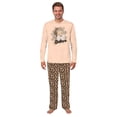 thumbnail image 3 of Pajamas By Jenny Santa Face Long Sleeve Matching Christmas Pajamas Leopard, Soft And Cozy, Side Pockets, 3 of 7