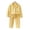 Yellow, variant on CSCHome Baby Boys Girls Pajama Set Kids Long Sleeve Lapel Collar Velvet Pajamas Button down Top Shirt Pants 2PCS Basic Cotton Sleepwear Pjs for Toddler Kids