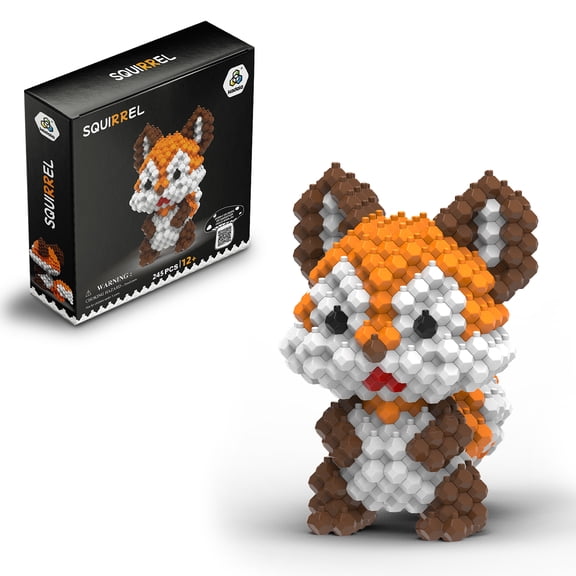 Kadele 3D Squirrel Interlocking Building Blocks Set, Challenging Assembly Puzzle, 245 Pieces, for Adults 12
