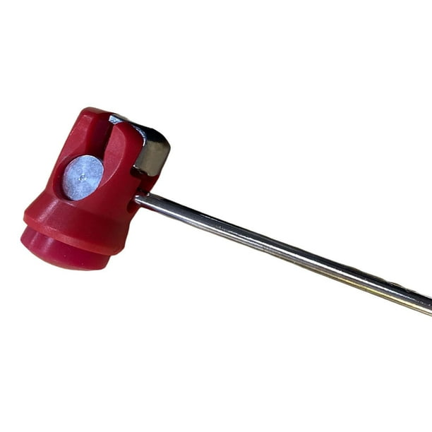 Mazo para bombo ligero con eje de acero inoxidable, piezas de repuesto para bombo Rojo