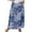 S, variant on Luxalzxs Womens Denim Printed Elastic High Waist Curvy Pleated Skirt Beach Imitation Denim Mid Calf Skirt Flowy Maxi Skirts with Pockets
