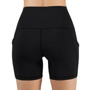 PEONAVET Women's High Waist Biker Shorts with Pockets Tummy Control Workout Gym Athletic Running Yoga Shorts;Fashion Womens Yoga Leggings Fitness Running Gym Ladies Solid Pants