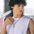 thumbnail image 6 of Coachuhhar Cross Necklace for Men 925 Sterling Silver Crucifix Pendant Necklace Religion Cross Jewelry Gifts for Father Husband Son, 6 of 7