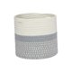 thumbnail image 5 of Cesta para plantas de cuerda tejida con asas, cesta de almacenamiento duradera y portátil. Blanco Gris 20x20cm, 5 of 9