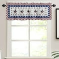 thumbnail image 3 of Window Valances Independence Day 1 Panel  54 x 18 Inch Window Treatment Decor Curtains Rod Pocket Valances for Kitchen/Living Room  July 4th Red White and Blue Star, 3 of 10