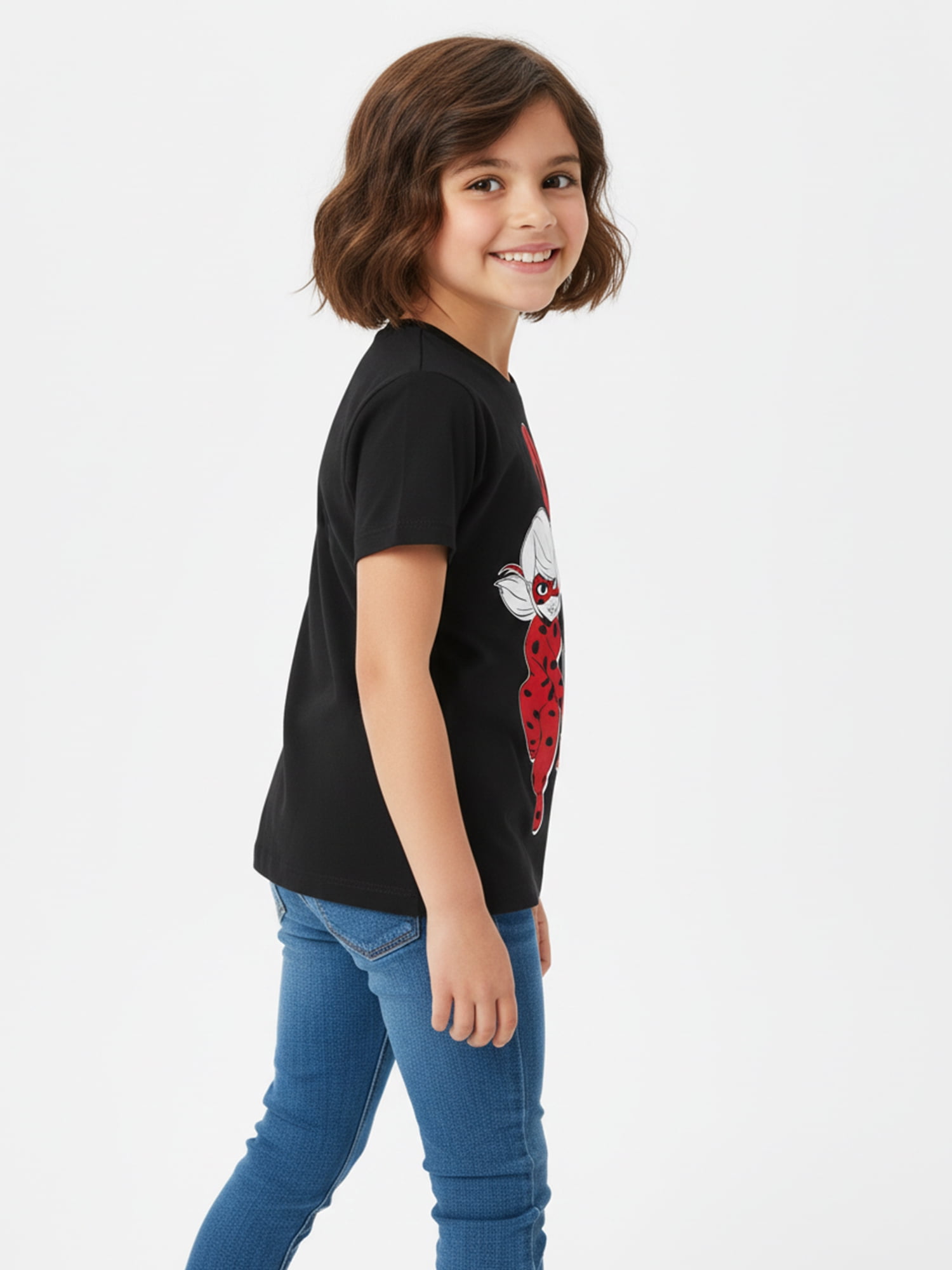 Miraculous Ladybug Girls Short Sleeve Graphic T-Shirt, Sizes 4-16