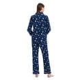 thumbnail image 4 of GLOBAL Women’s Flannel Pajama Set 100% Cotton Comfy PJs for Women Long Sleeve Button Front 2-Piece Warm and Cozy Sleepwear,Size S-3XL, 4 of 5
