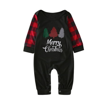 

STARVNC Women Christmas Element Print Round Neck Long Sleeve Family Pajamas Sets