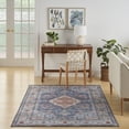 thumbnail image 7 of Nourison Fulton Bordered Medallion Non-Slip Flatwoven Indoor Rug Blue 5' x 7', 7 of 7