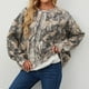 thumbnail image 2 of Sudaderas para mujer con estampado 3D de hojas de arce y sudaderas Realtree con cuello redondo y manga larga sin capucha, ropa gráfica Y2k, 2 of 5