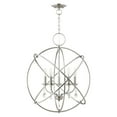 thumbnail image 6 of Livex Lighting Aria 5-Light Transitional Metal Chandelier in Brushed Nickel, 6 of 9