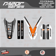 thumbnail image 2 of Kalair GFX Graphics Kit for KTM 200XC 250XC 300XC 450XC 525XC (2005-2007) Razor Series, 2 of 5