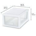 thumbnail image 4 of Sterilite 1.5 Gallon Plastic Drawer Chests, White, 6 Count, 4 of 8