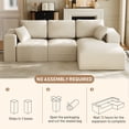 thumbnail image 6 of Wiilayok 109" Cloud Sectional Couch with L-Shape Chaise,Modern Modular Sofa with Deep Seat, Comfy Boneless Upholstered Couches for Living Room Bedroom,Beige White, 6 of 10
