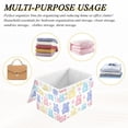 thumbnail image 6 of Yayeee Collapsible Cube Storage Bin with Lid Fabric Closet Decorative Basket with Handles, Colorful Gummy Bears Pattern, 6 of 7