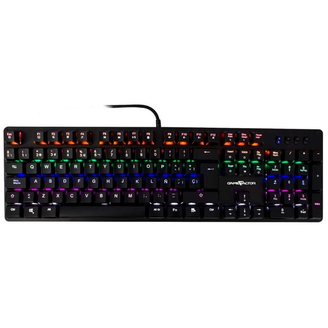 Teclado Gamer Mecanico Switch Azul Multicolor GameFactor KBG400-BL
