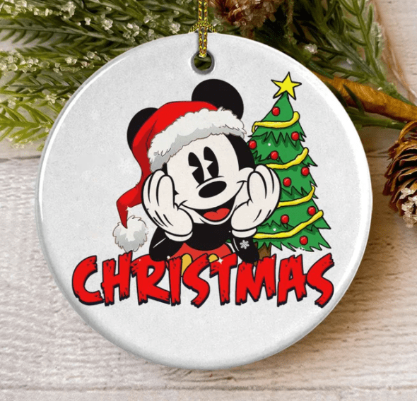 Mickey Christmas Tree Ornament, Disney World Christmas Ornament, Disney