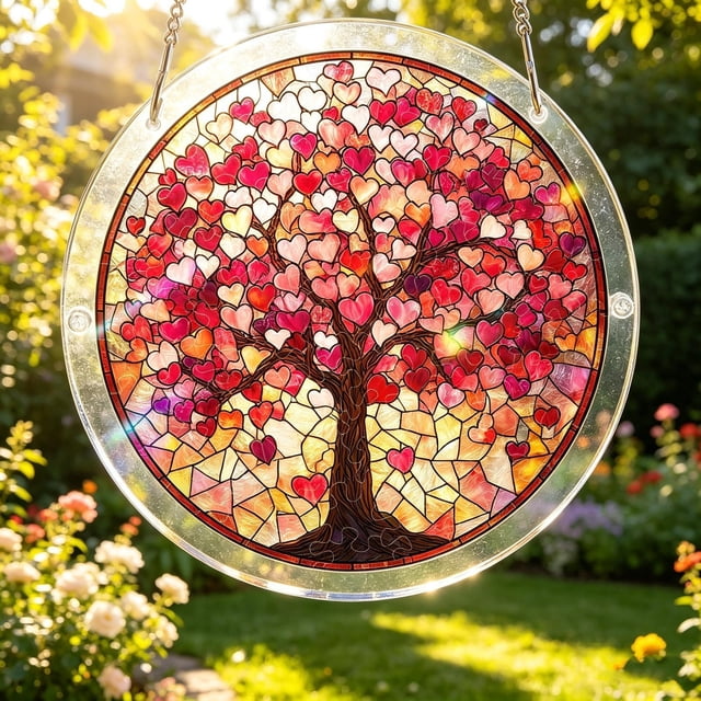 7.3 Inch Sun Catchers Indoor Window, Acrylic Rainbow Suncatcher Window Hanging Decoration for Living Room Bedroom Summer Home Balcony Ornaments Decoration, Birthday Gifts for Women, Men, and Mom