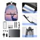 thumbnail image 4 of Disketp Night Sky Elk Mochila Ligera Clásica con Múltiples Bolsillos, Mochila Casual para Hombre y Mujer, Ideal para Escuela, Trabajo y Viajes, 4 of 6