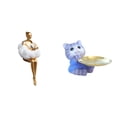 thumbnail image 1 of Escultura de resina de chica estética con bandeja de gato, decoración moderna, estatua de personaje abstracto para oficina, mesa de comedor, estante,, 1 of 8