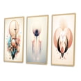 thumbnail image 3 of Designart "Boho Geometric Abstract Rebirth" Modern Geometric Framed Wall Art Set Of 3 - Pink Abstract Frame Gallery Wall Set For Home Decor, 3 of 6