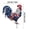 D, variant on LNOGEUPG Patriotic 4th of July USA Flag Hand Painted Rooster Yard Stake Waterproof Metal Rooster Garden Ground Decoration for Independence Day Outdoor Lawn Pathway Patio Patriotic Party Decor
