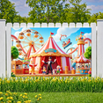 thumbnail image 5 of Colorful Theme Welcome Carnival Banner Decorative Design Amusement Park Polyester Material Balloon Decoration for Birthday Party Kids Event Celebration, 5 of 8