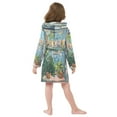 thumbnail image 7 of FORMRS Niños Bathrobe Unisex Hooded Robe Soft Plush Pajamas Sleepwear, Size 2-3T, Blue Sea Boat, 7 of 7