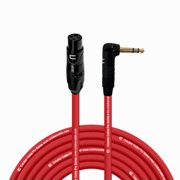 Coluber Cable - Balanced XLR Cable Female to Right Angle 1/4" TRS Connector