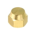 thumbnail image 5 of Uxcell 9/16-18UNF Female Thread 5/16" Brass Flare Cap SAE Flare Fitting 45 Degree Hex Pipe Fitting 3 Pack, 5 of 5