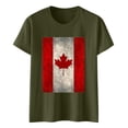 thumbnail image 1 of Pisexur Hauts pour Femmes Tendance, Hauts pour Femmes, Blouses pour Femmes Habillées Décontractées Femmes Imprimé Manches Courtes Haut à Manches Courtes Col Rond Chemise Vert Armée,S, 1 of 6