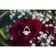 thumbnail image 5 of Mauli Jewels 1.53 Ct Halo Moissanite and Diamond Engagement Ring in 14K Gold, 4-Prong Setting, Perfect as Wedding or Promise Ring, 5 of 6