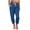 Blue, variant on Aoochasliy Womens Pants Fall Fashion Solid Color Comfortable Leisure Pocket Nine-Point Pants of the Day