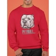thumbnail image 2 of Cute Pitbull Head Sweatshirt Men -Image by Shutterstock, Male 3X-Large, 2 of 4