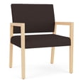 thumbnail image 1 of Pemberly Row Waiting Reception Wide Guest Chair Wood Frame in Brown, 1 of 5