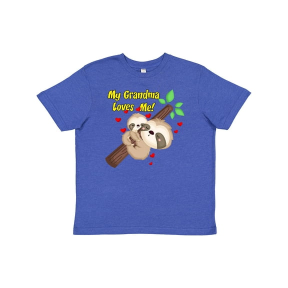 Inktastic My Grandma Loves Me Sloth Youth T-Shirt