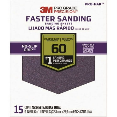 3m Sandpaper Sheet,60 Grit,9"W,PK15 27060PGP-15