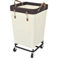 thumbnail image 4 of 160L Laundry Basket with Wheels, Large Rolling Hampers for Clothing Organizer, Dirty Clothes Basket for Hotel, Home, Closet, Dorm, Blue, 4 of 5
