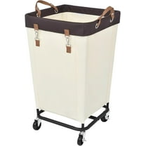 160L Laundry Basket with Wheels, Large Rolling Hampers for Clothing Organizer, Dirty Clothes Basket for Hotel, Home, Closet, Dorm, Beige
